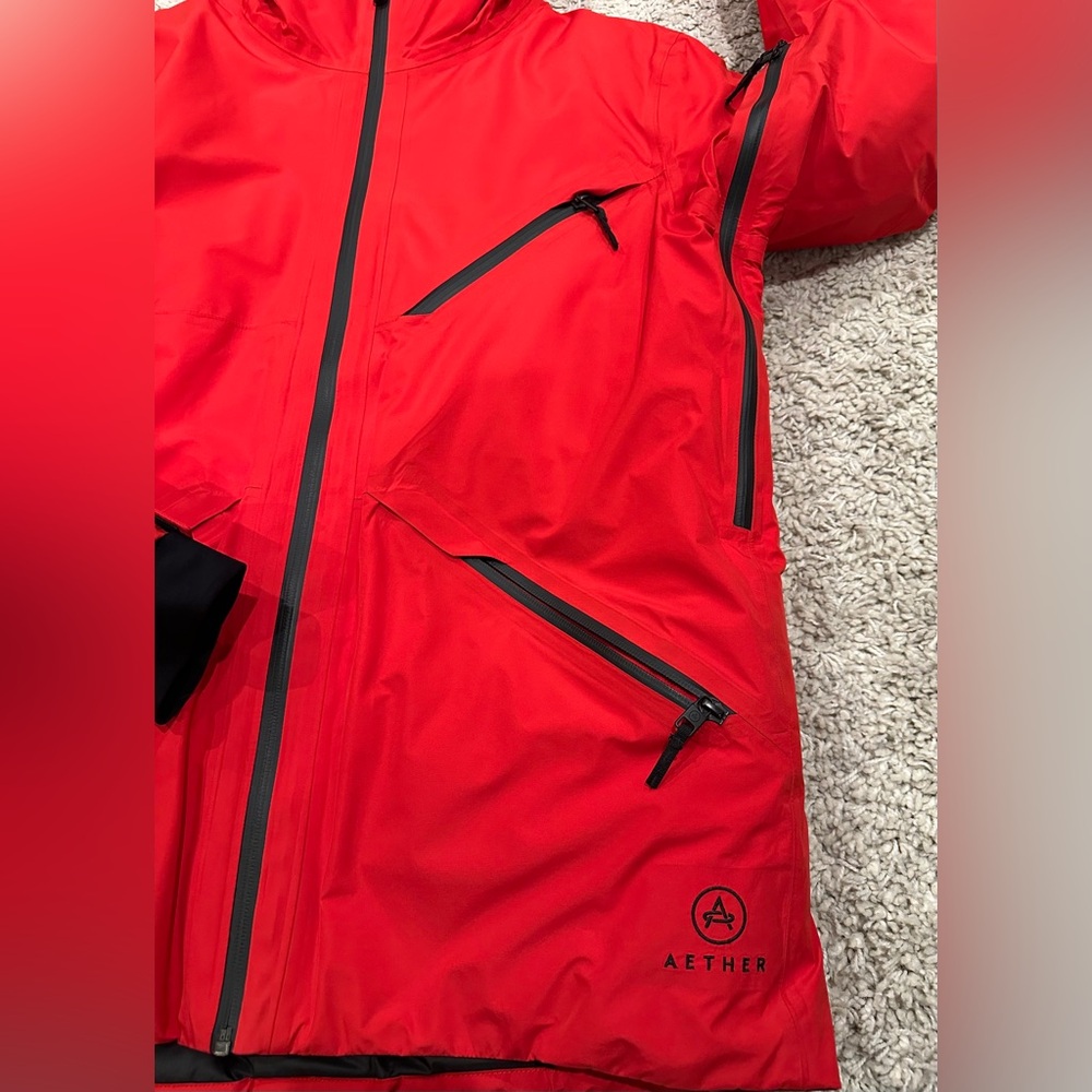 Aether Crest Down Jacket - Red Ski Jacket Medium - image 5